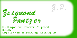 zsigmond pantzer business card